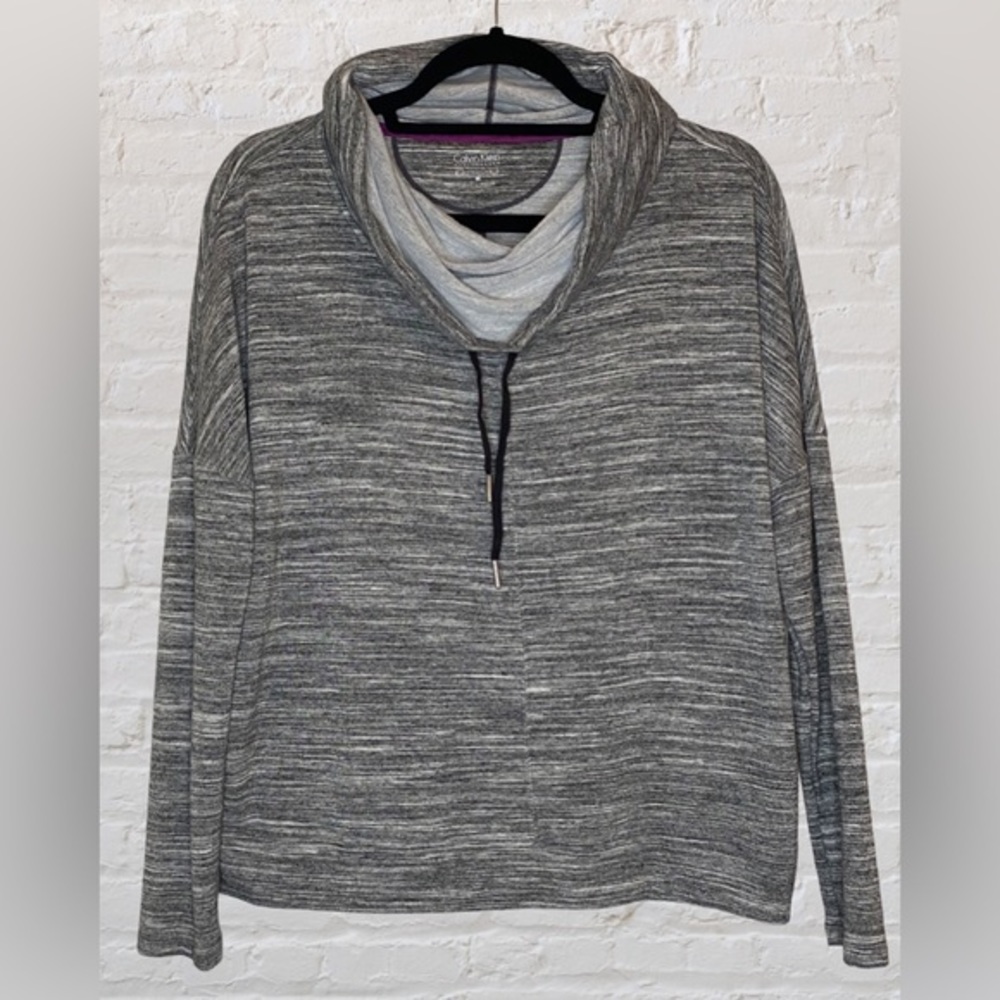 Women’s Calvin Klein Gray Long Sleeve‎ Pullover Hoodie Sweatshirt Size Medium